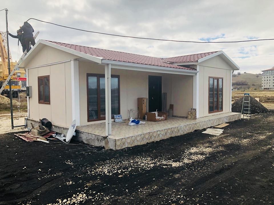 Diyarbakır prefabrik ev tamamlanmış hali