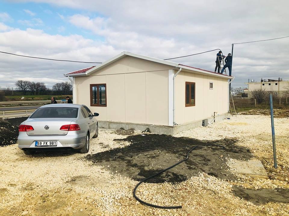 Diyarbakır prefabrik ev dış cephe teslim edilmiş proje